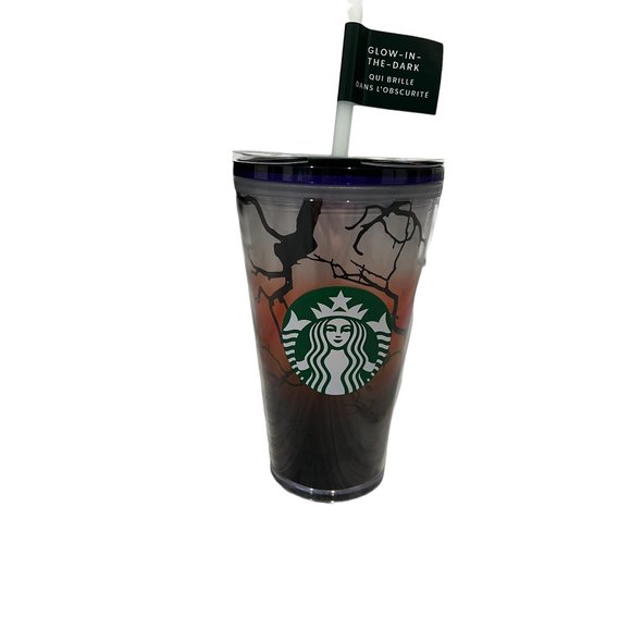 Starbucks Fall Halloween 2022 Raven’s Perch Glow in the Dark 16oz Tumbler Grande - Picture 2 of 11
